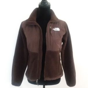 The North Face Womens Jacket Zip Up Brown Fleece